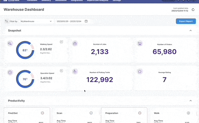 Logiwa IO Job Dashboard Logiwa IO Job Dashboard