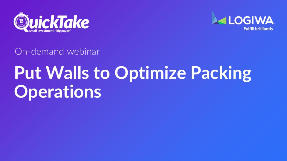 Put Walls to Optimize Packing Operations Put Walls to Optimize Packing Operations