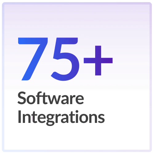 75+ software integrations